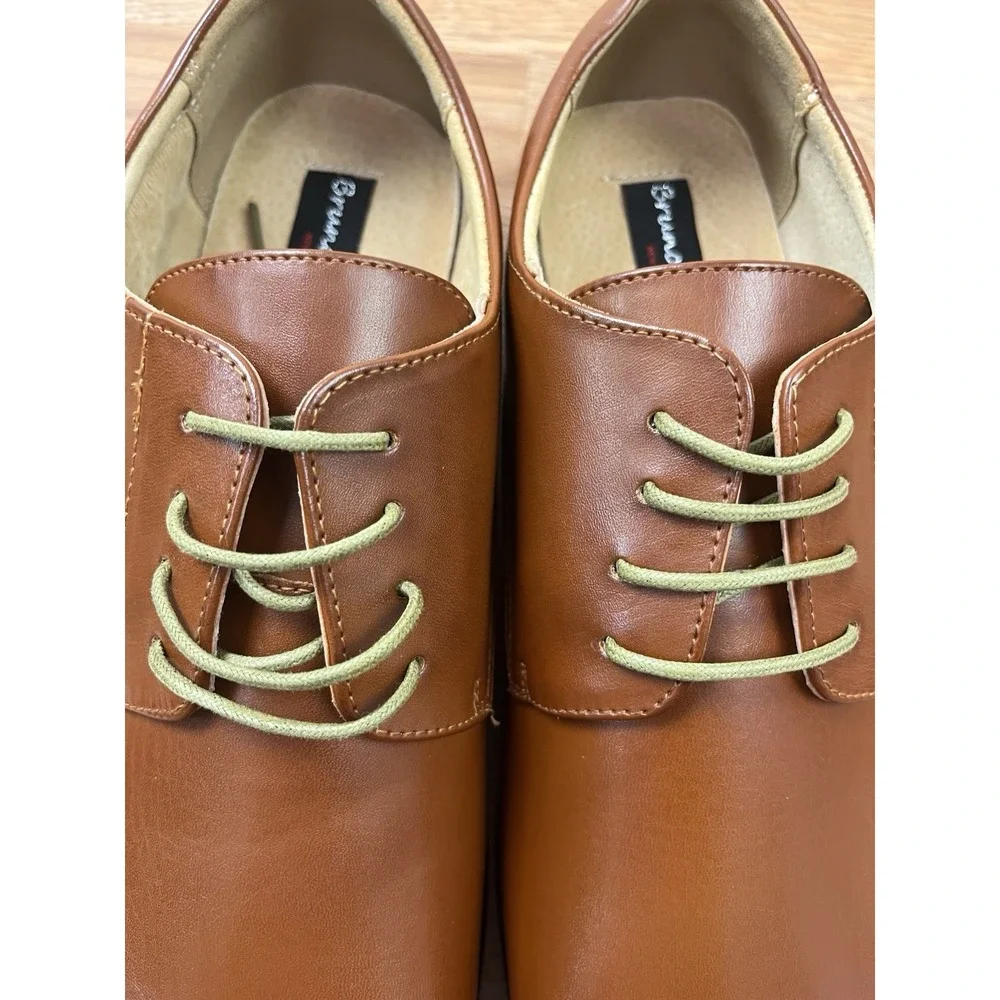 Bruno Marc Gordon Brown Dress Shoes Lace Up Men's Size 12 NEW